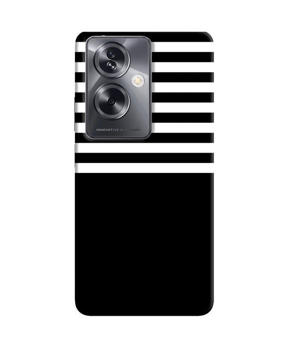 Black and white print Oppo A79 5G Back Cover