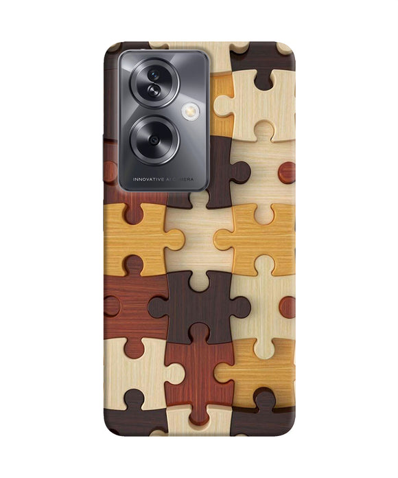 Wooden puzzle Oppo A79 5G Back Cover