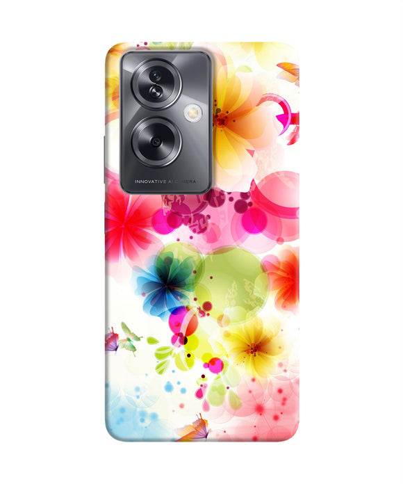 Flowers print Oppo A79 5G Back Cover