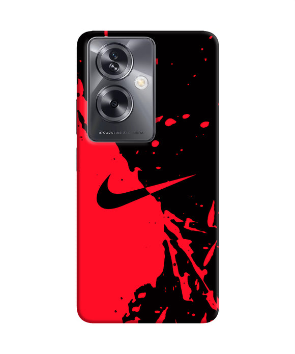 Nike red black poster Oppo A79 5G Back Cover
