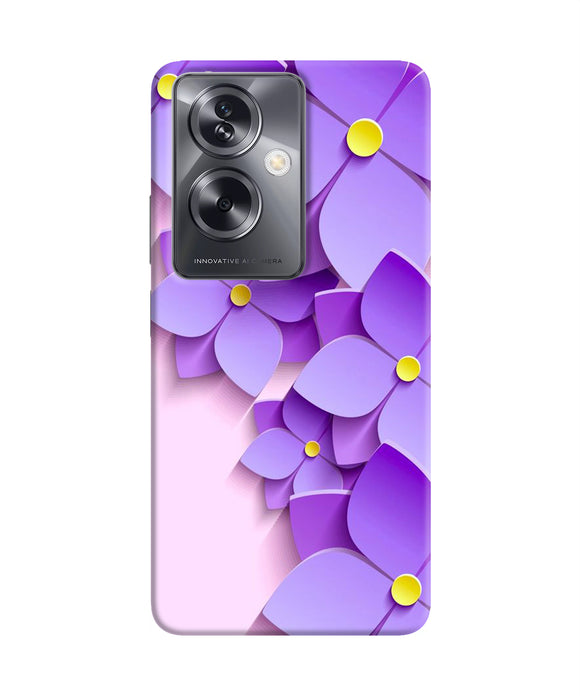 Violet flower craft Oppo A79 5G Back Cover