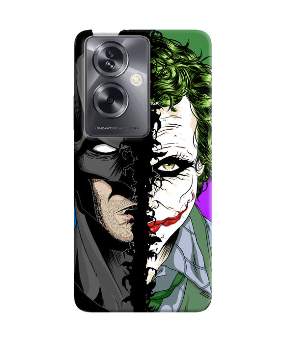 Batman vs joker half face Oppo A79 5G Back Cover