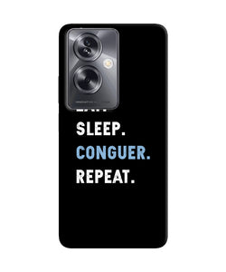 Eat sleep quote Oppo A79 5G Back Cover