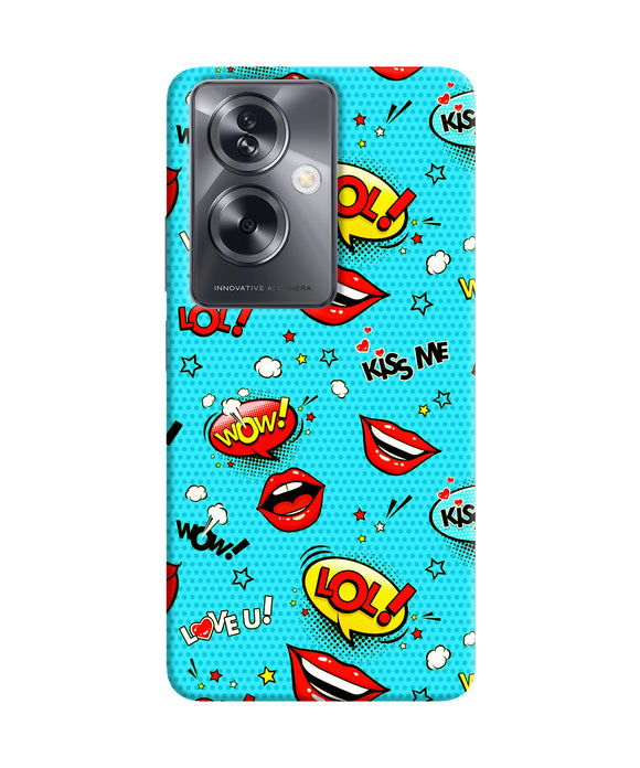 Lol lips print Oppo A79 5G Back Cover