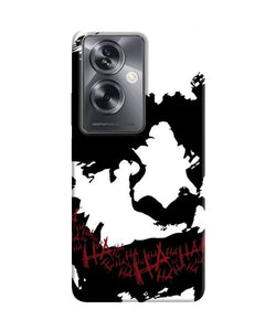 Black and white joker rugh sketch Oppo A79 5G Back Cover