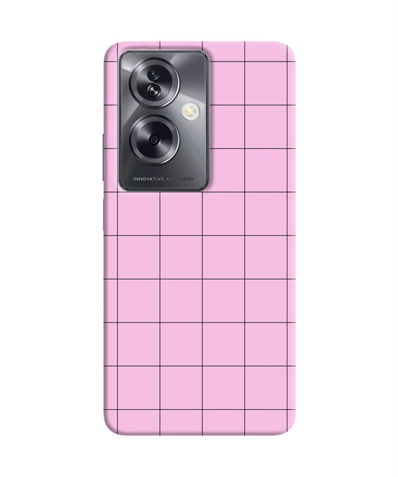 Pink square print Oppo A79 5G Back Cover