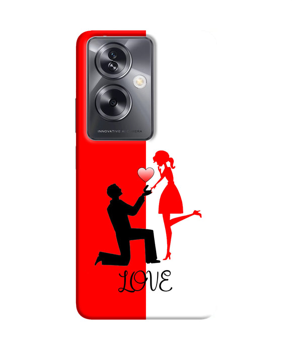 Love propose red and white Oppo A79 5G Back Cover