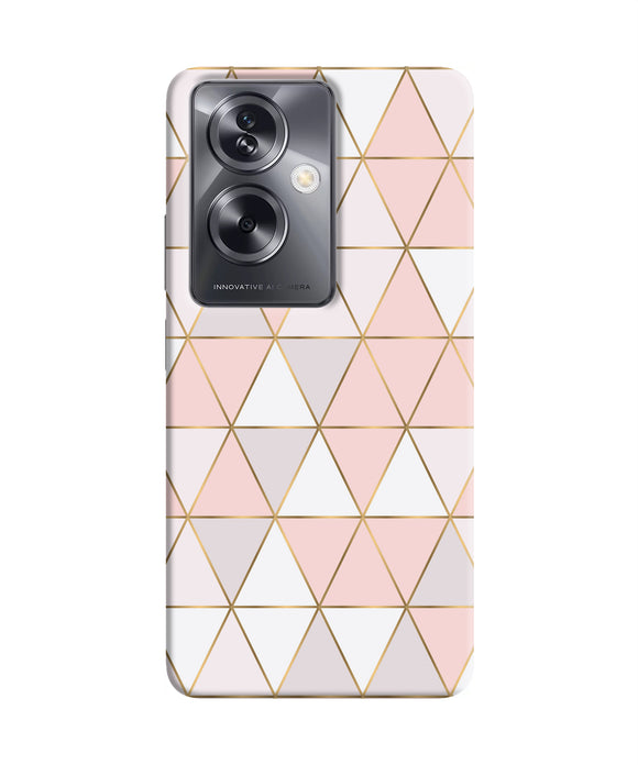 Abstract pink triangle pattern Oppo A79 5G Back Cover