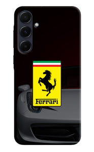 White Ferrari Samsung A55 5G Real 4D Back Cover