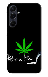 Weed Relax Quote Samsung A55 5G Real 4D Back Cover