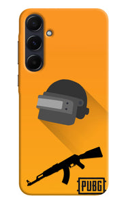 PUBG Helmet and Gun Samsung A55 5G Real 4D Back Cover