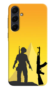 PUBG Silhouette Samsung A55 5G Real 4D Back Cover