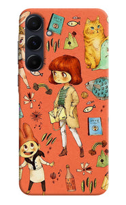 Canvas little girl print Samsung A55 5G Back Cover