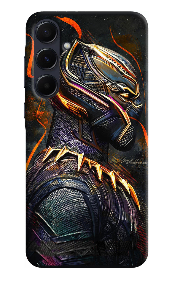 Black panther side face Samsung A55 5G Back Cover