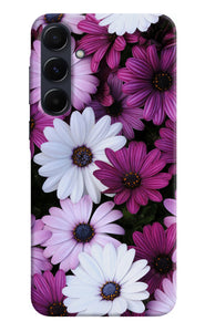 White violet flowers Samsung A55 5G Back Cover