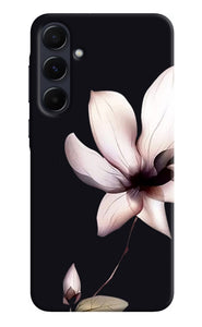 Flower white Samsung A55 5G Back Cover