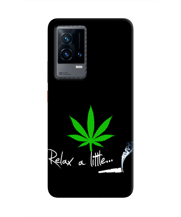 Weed Relax Quote iQOO 9 5G Real 4D Back Cover