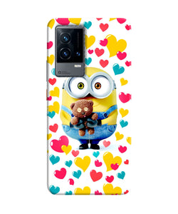 Minion teddy hearts iQOO 9 5G Back Cover