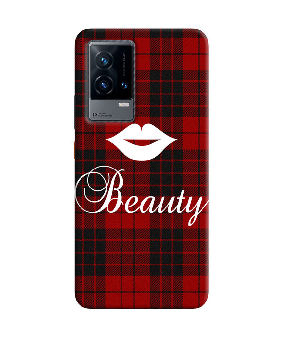 Beauty red square iQOO 9 5G Back Cover