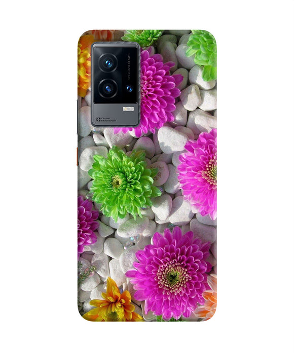 Natural flower stones iQOO 9 5G Back Cover