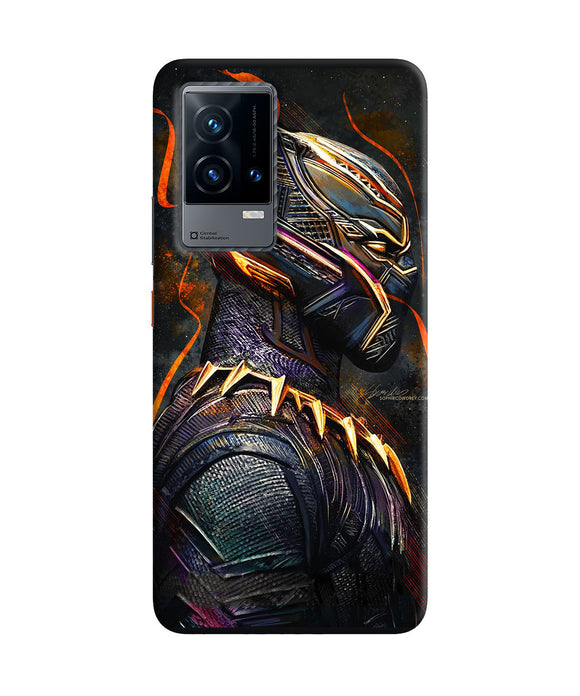 Black panther side face iQOO 9 5G Back Cover