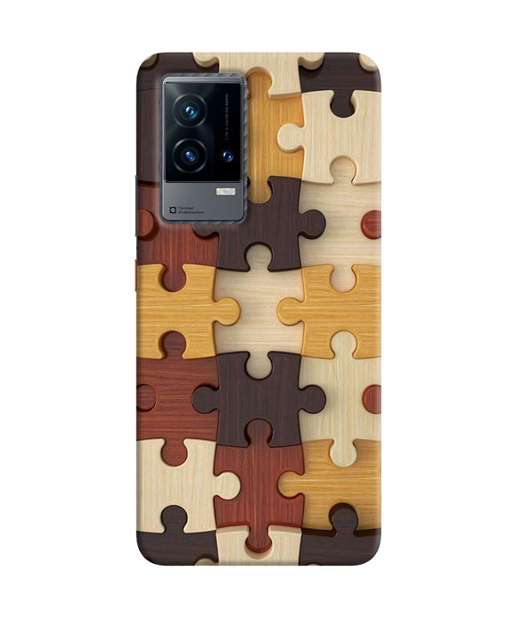 Wooden puzzle iQOO 9 5G Back Cover