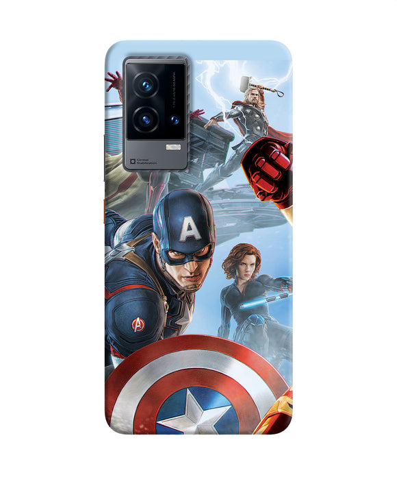 Avengers on the sky iQOO 9 5G Back Cover