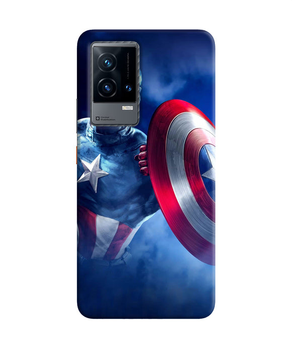 Captain america on sky iQOO 9 5G Back Cover