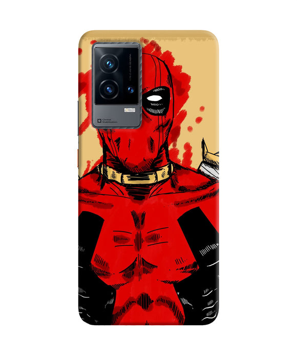 Blooded deadpool iQOO 9 5G Back Cover