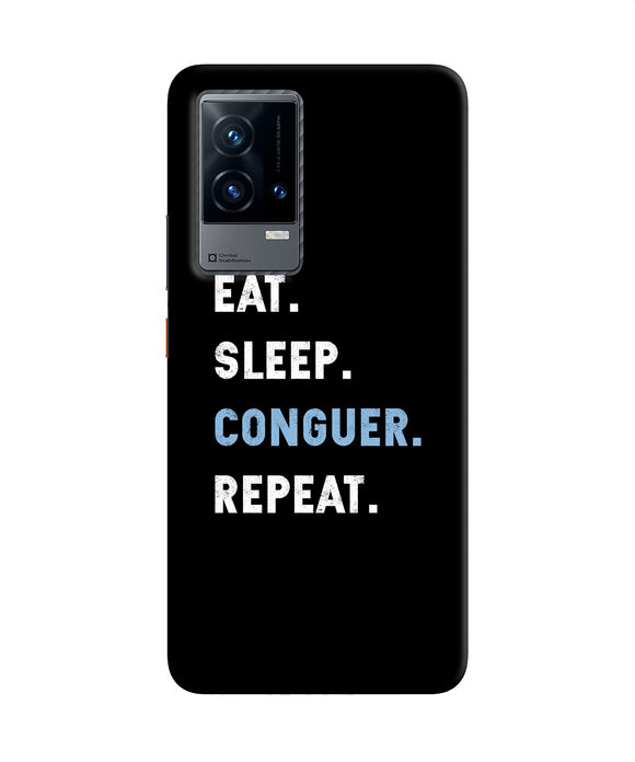 Eat sleep quote iQOO 9 5G Back Cover