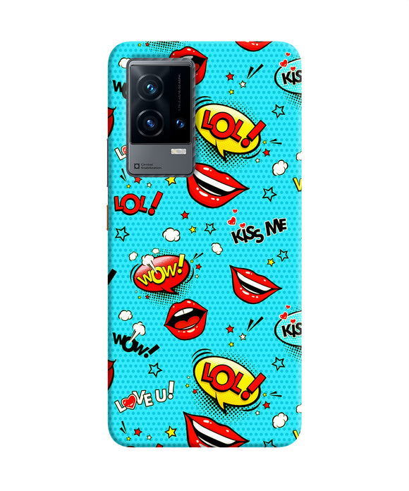 Lol lips print iQOO 9 5G Back Cover