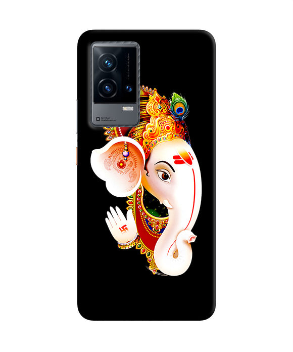 Lord ganesh face iQOO 9 5G Back Cover