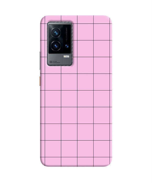 Pink square print iQOO 9 5G Back Cover