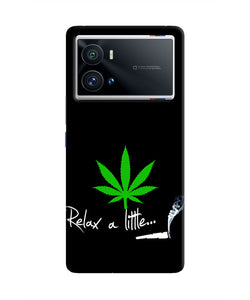 Weed Relax Quote iQOO 9 Pro 5G Real 4D Back Cover