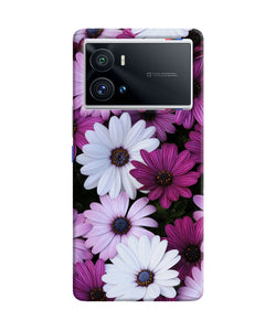 White violet flowers iQOO 9 Pro 5G Back Cover