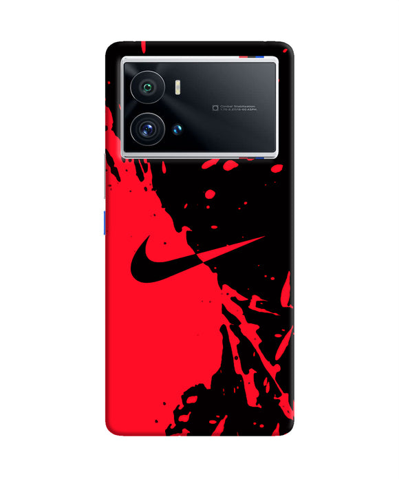 Nike red black poster iQOO 9 Pro 5G Back Cover