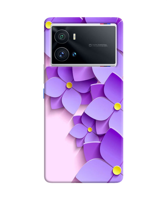 Violet flower craft iQOO 9 Pro 5G Back Cover