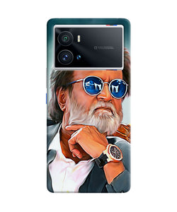 Rajnikant painting iQOO 9 Pro 5G Back Cover