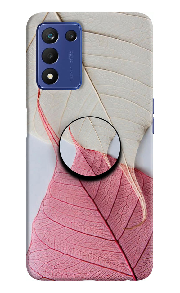 White Pink Leaf Realme Narzo 30 Pro 5G Pop Case