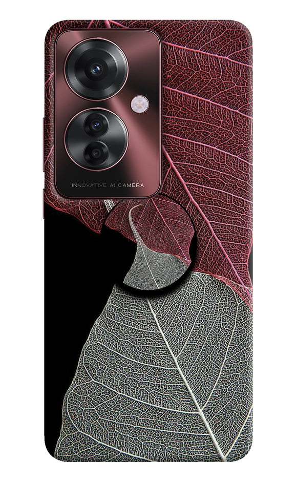Leaf Pattern Oppo F25 Pro 5G Pop Case