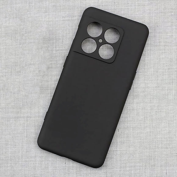Plain Black Soft Silicone Mobile Back Case