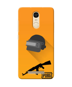 PUBG Helmet and Gun Redmi Note 3 Real 4D Back Cover