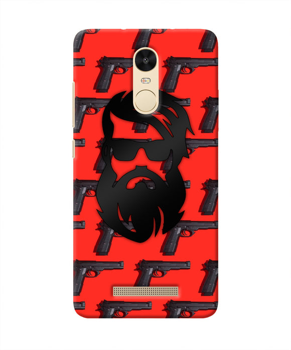 Rocky Bhai Beard Look Redmi Note 3 Real 4D Back Cover