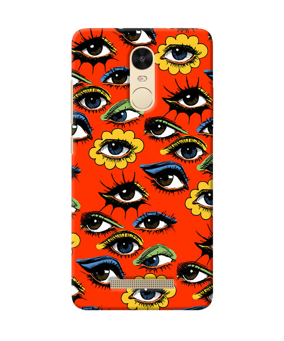 Abstract Eyes Pattern Redmi Note 3 Back Cover
