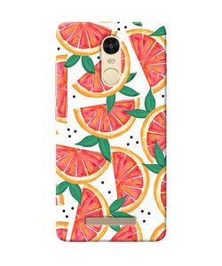 Abstract Orange Print Redmi Note 3 Back Cover