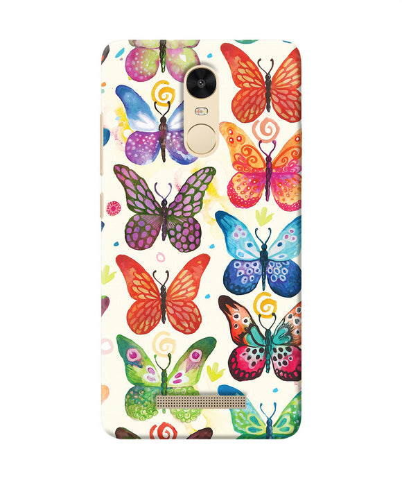 Abstract Butterfly Print Redmi Note 3 Back Cover