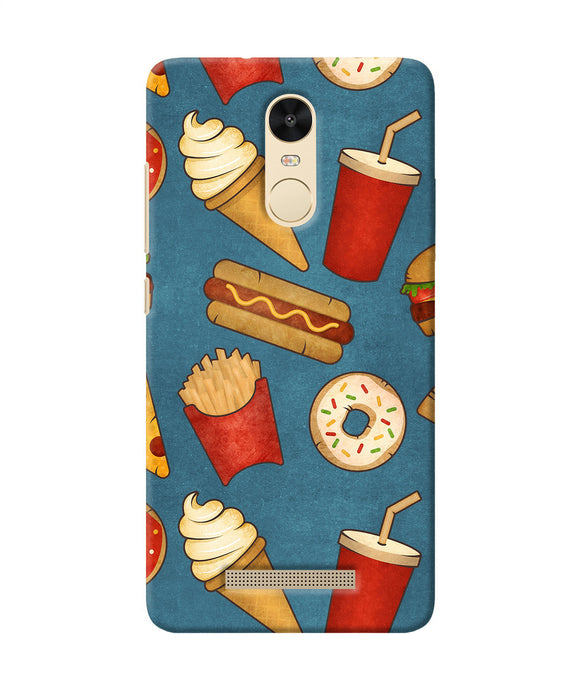 Abstract Food Print Redmi Note 3 Back Cover