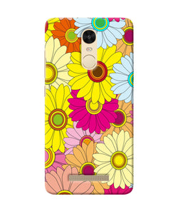 Abstract Colorful Flowers Redmi Note 3 Back Cover
