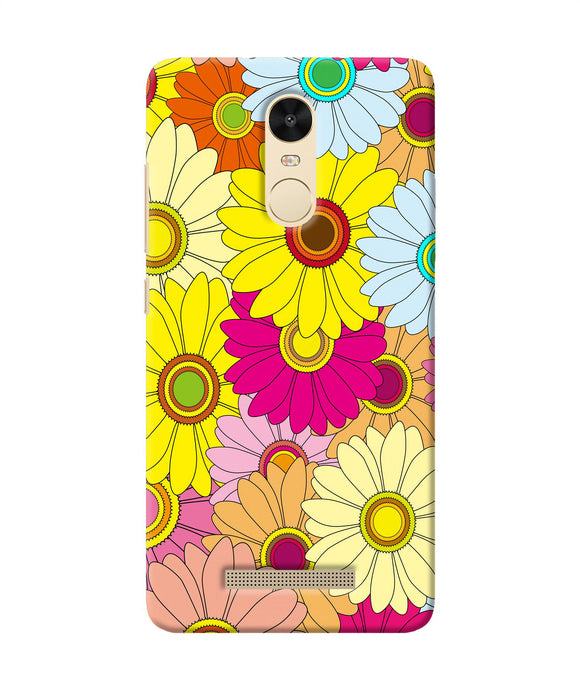 Abstract Colorful Flowers Redmi Note 3 Back Cover