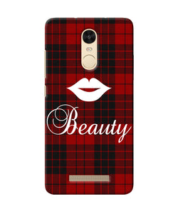 Beauty Red Square Redmi Note 3 Back Cover